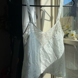 90s Victoria’s Secret gold label coquette white cami